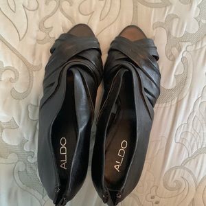 Aldo Black Toe Peak Heels